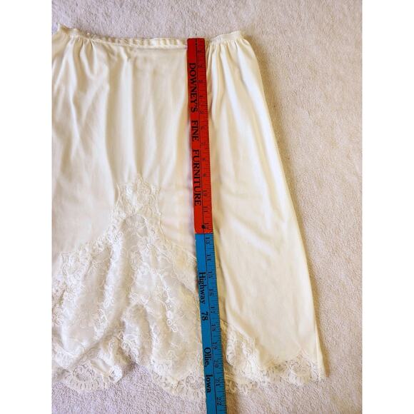 VTG 60s Gossard Artemis Half Slip Lace Trim Lingerie Sz Small Ivory White USA - Picture 5 of 11